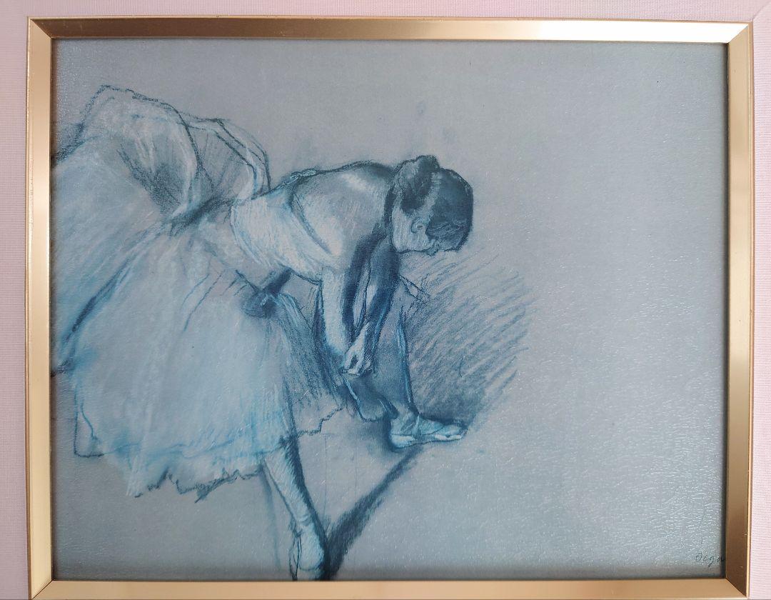 エドガー・ドガの靴下をなおす踊り子/布キャンバス高級複製名絵画/印象派デッサン エドガー・ドガの靴下をなおす踊り子/布キャンバス高級複製名