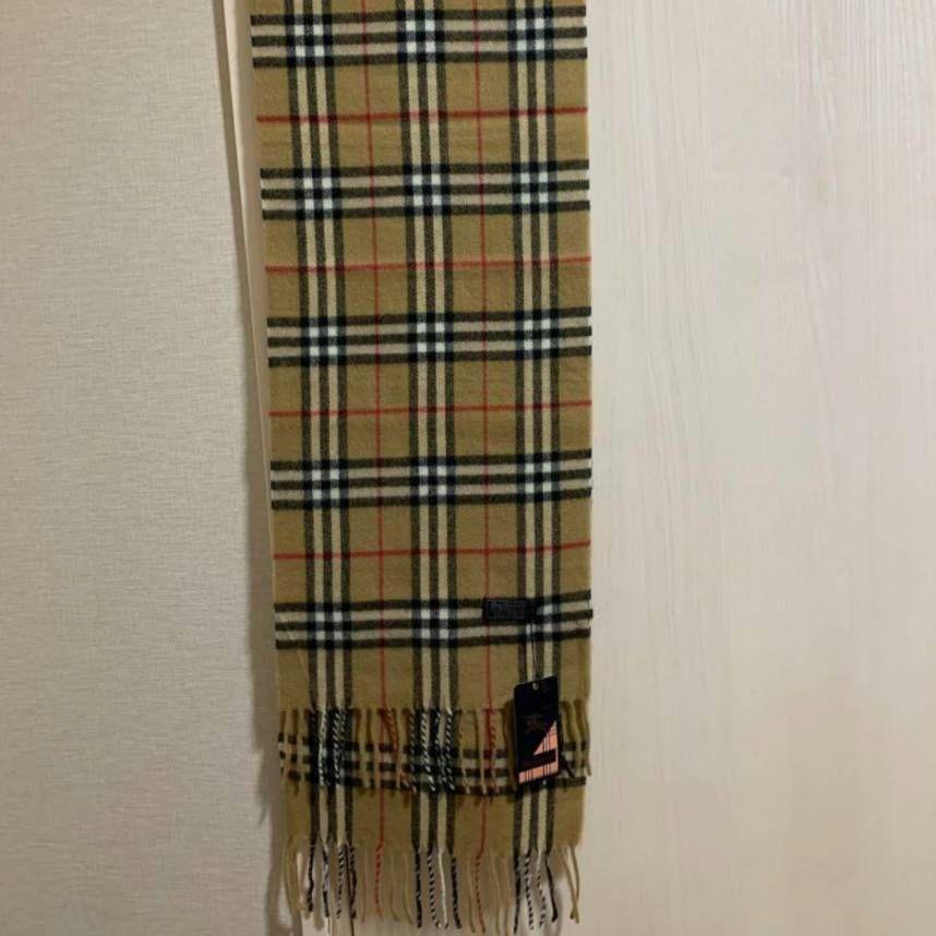 新品タグ付き　バーバリーズマフラー ラムウール100%  ノバチェック