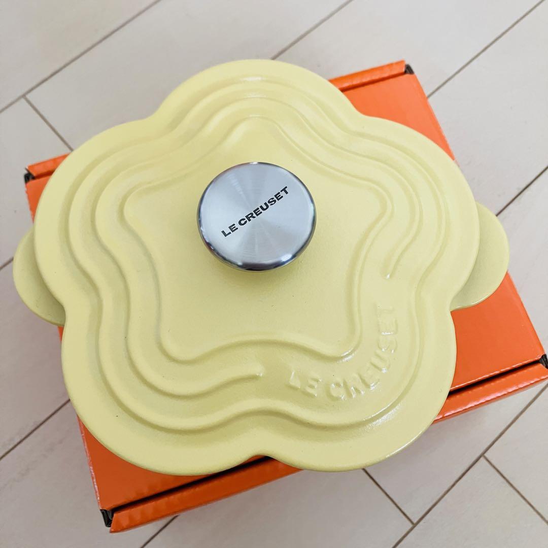 新品未使用　ルクルーゼ LE CREUSET ココット フルール 16㎝ ミモザ