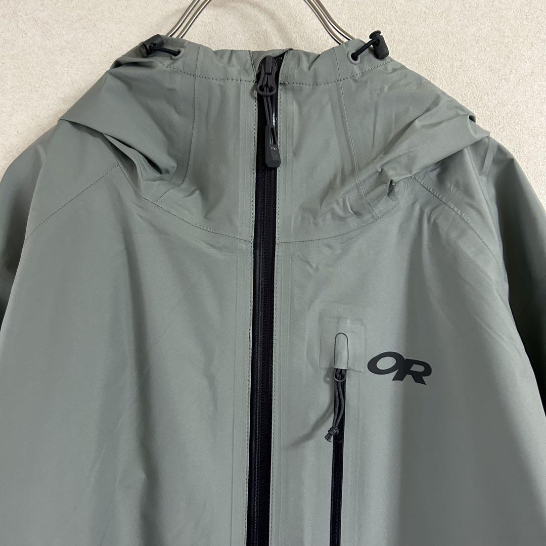 outdoor resea ゴアテックス ジャケット フード付き グレー