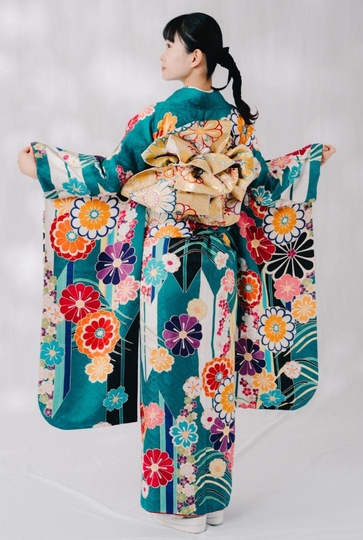 ≪美品≫正絹　振袖10点フルセット【373】【155cm~165cmの方用】