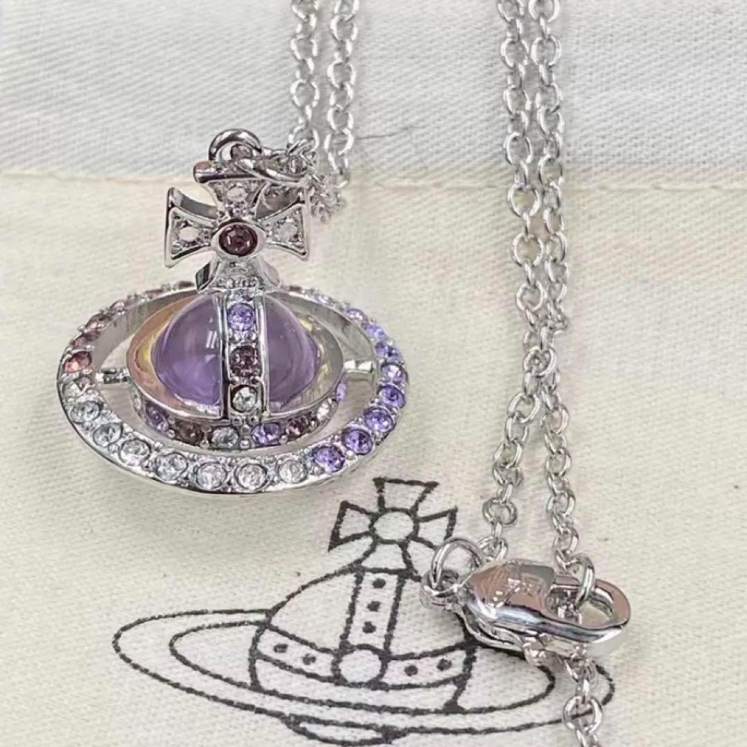 ヴィヴィアン　Vivienne Westwood オーブネックレス　パープル　紫