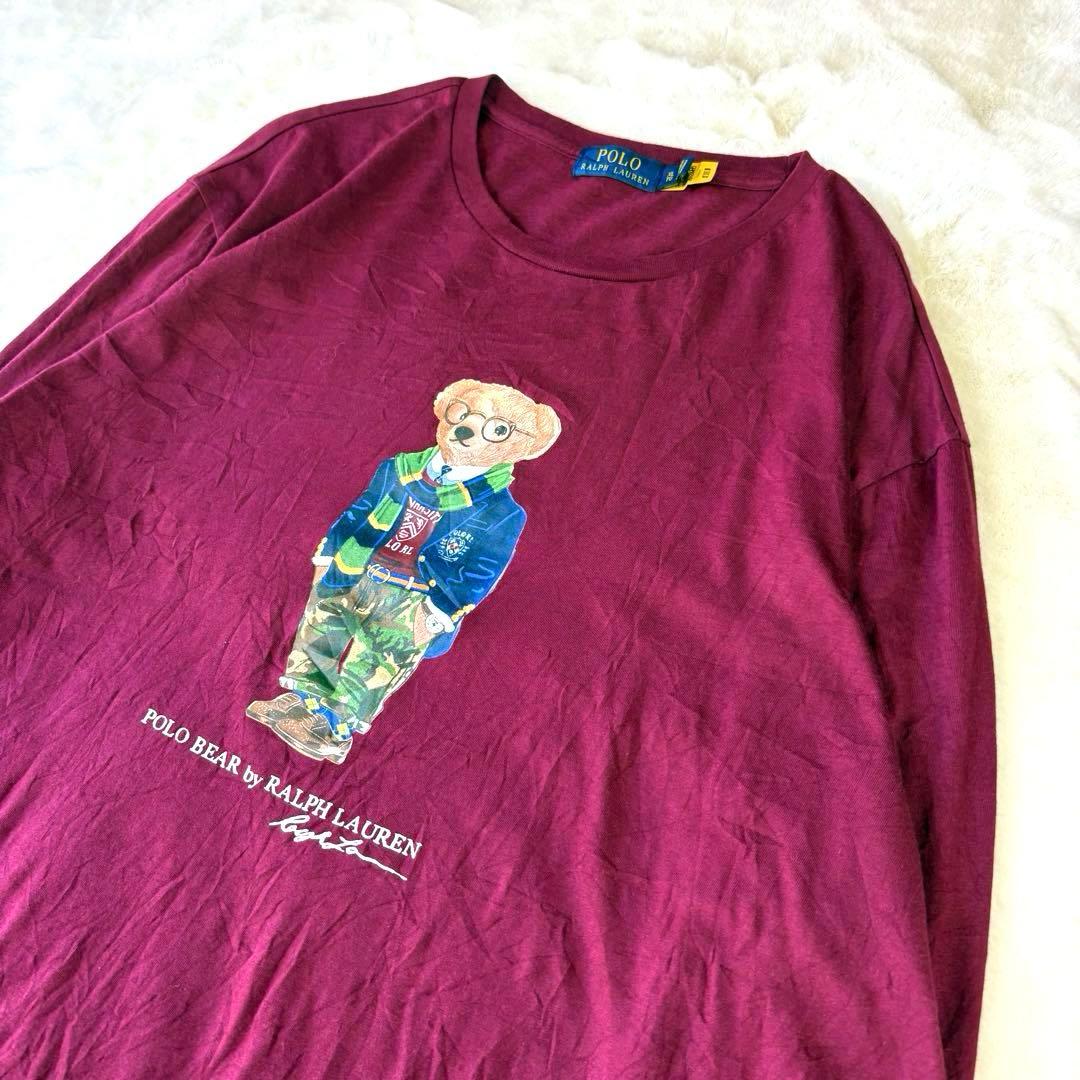 ラルフローレン　ralphlauren XL ロンT 長袖　ポロベア　デカロゴ