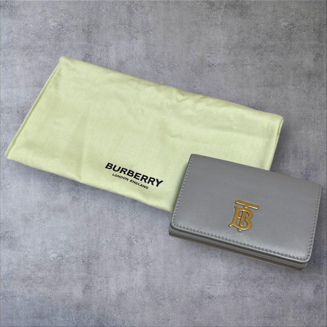 品質が C393/箱・袋付き 小物 イタリア製 グレー 財布 LONDON BURBERRY 小物