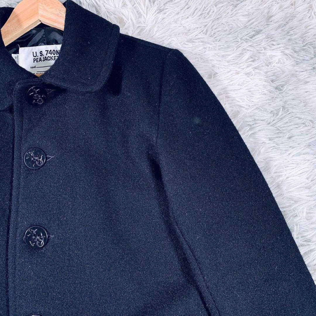 USA製 SCHOTT ショット【36】シングルピーコート　ブラック　黒