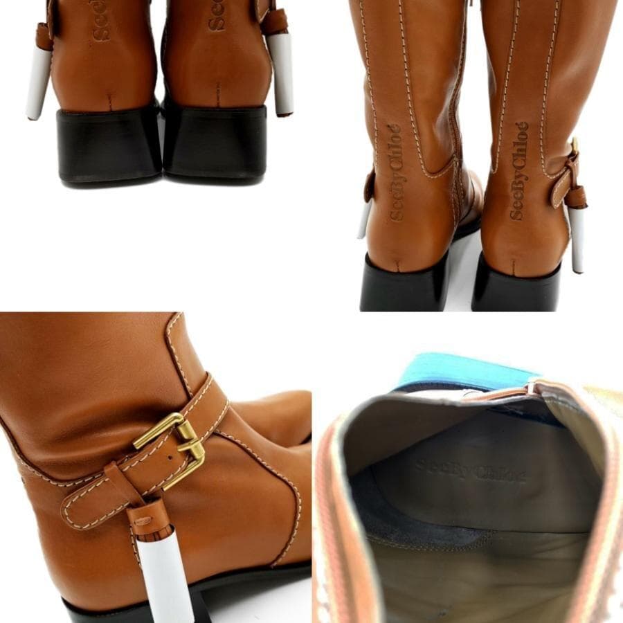 超 シーバイクロエ ロングブーツ レザー 11-2510140424.5cm・SEE BY CHLOE NICORILABO_COM