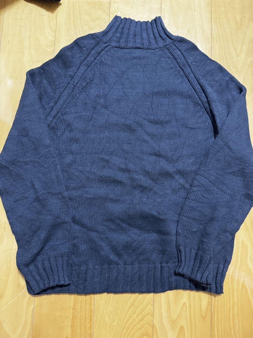 希少　古着　00s OLD Gap コットン　ニット　黒　ボトルネック