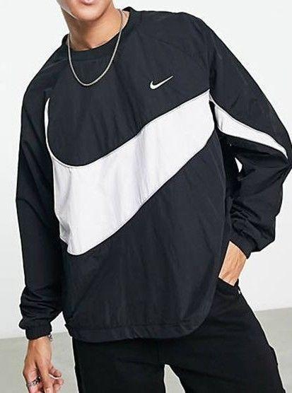 XL/L ナイキ スウッシュ ウーブン 上下セット ジャケット パンツ 黒