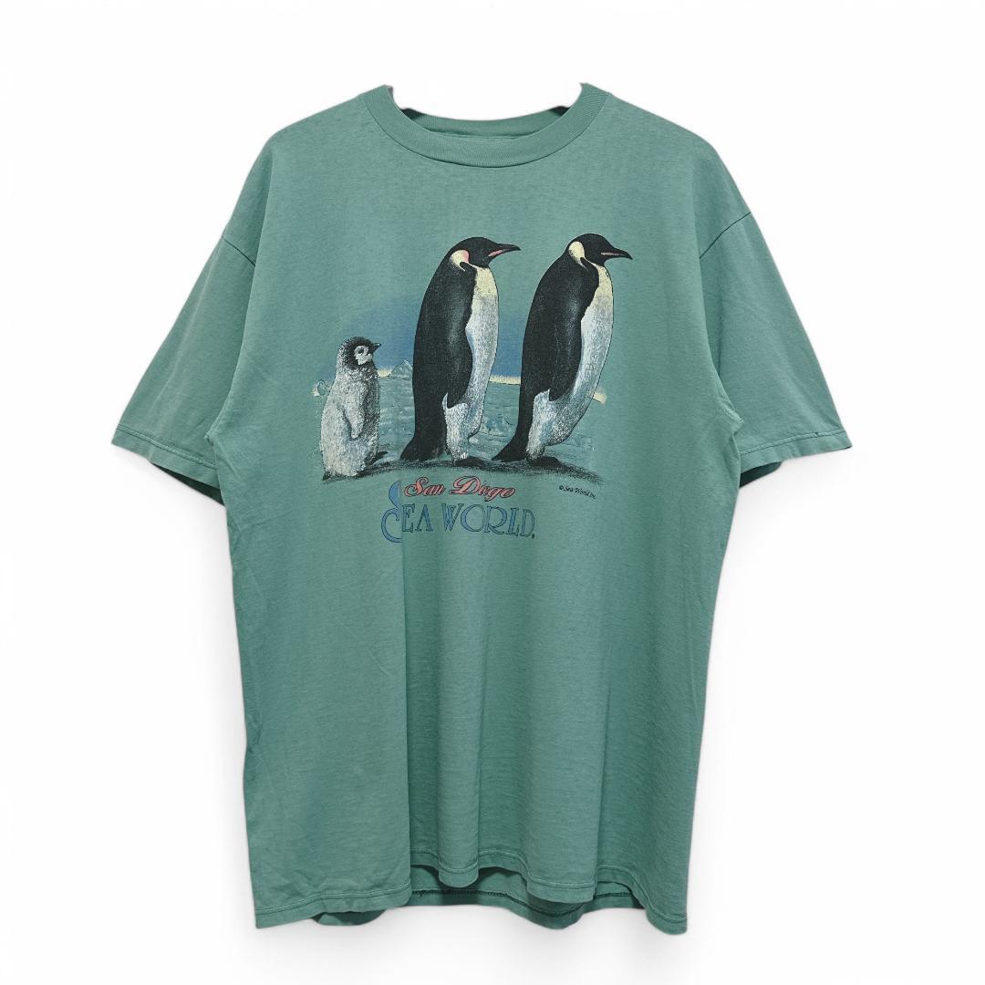 ペンギン 90s アート 古着 USA製 Tシャツ アニマル 484