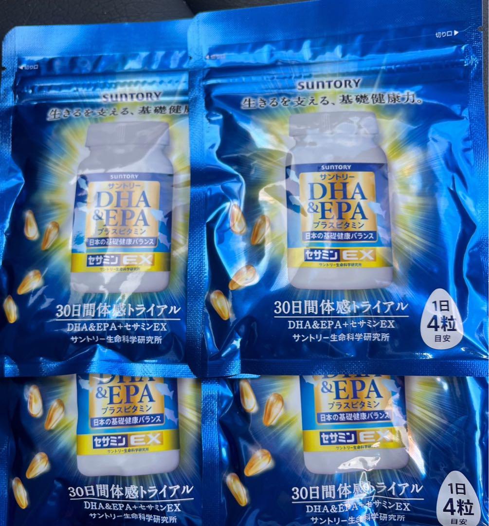 【新品】4個セット　サントリー・セサミンEX・DHA&EPA プラスビタミン