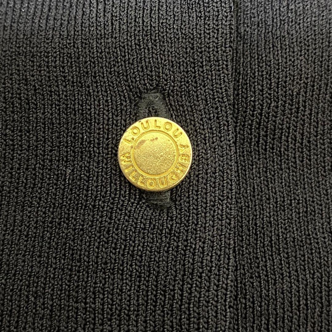 美品】ルルウィルビー トリコカラーカーディガン 金ボタン 近年