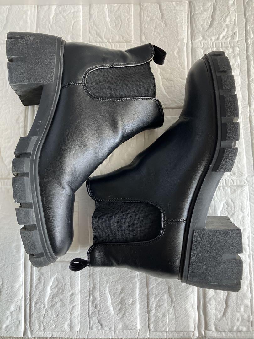 美品⭐︎STEVE MADDEN 厚底ショートブーツ トラックソール26.5cm