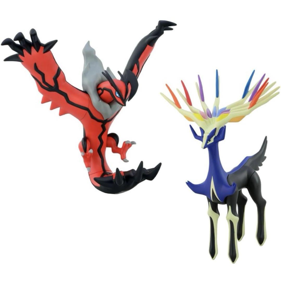 ポケモン イベルタル＆ゼルネアス フィギュアセット 足可動 TOMY製 大型レア