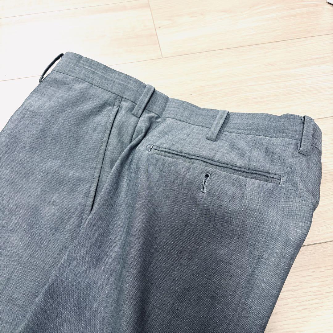 バーバリーブラックレーベル　スーツ　セットアップ　シルク　モヘヤ　グレー　38L