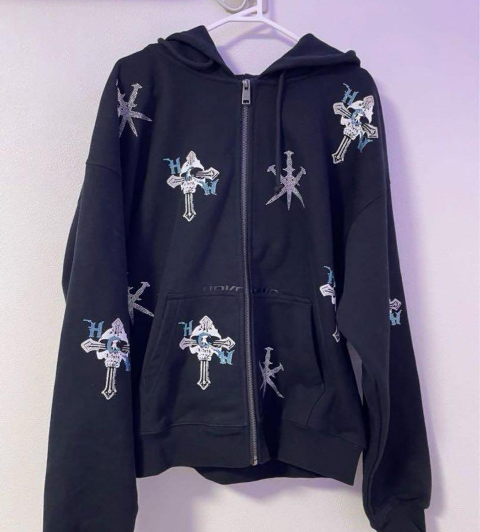unknown london × hcw ジップパーカー