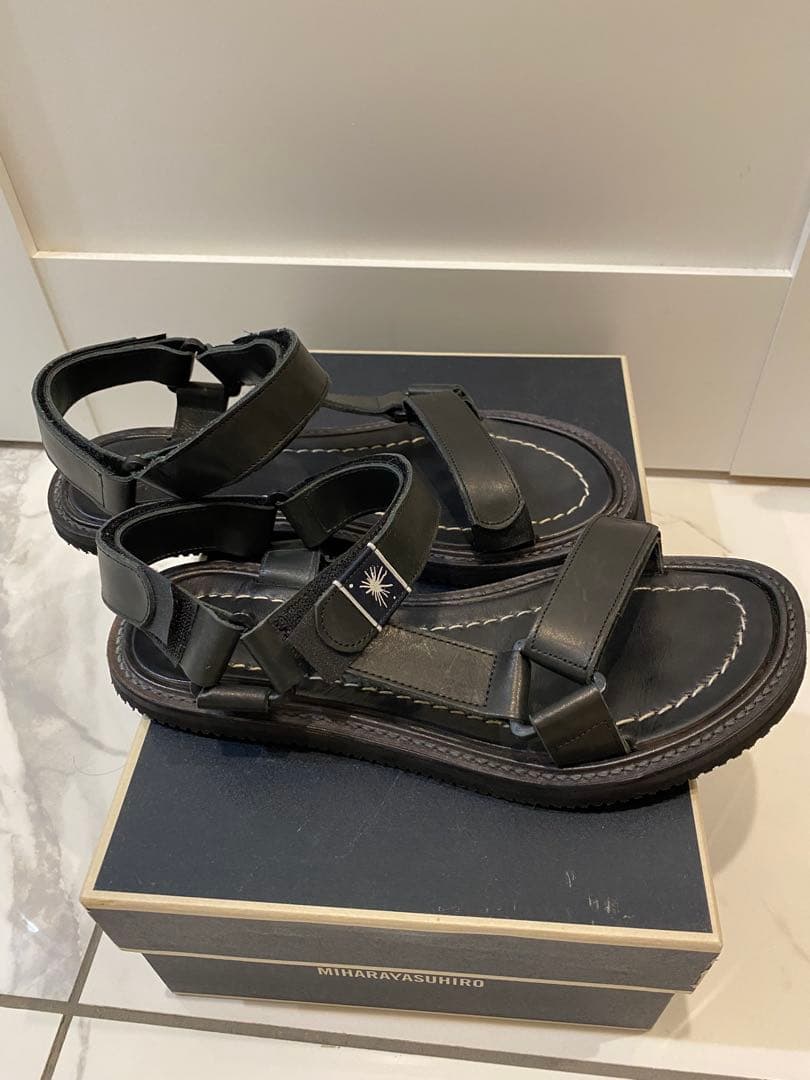 MIHARAYASUHIRO ブラックサンダル 26
