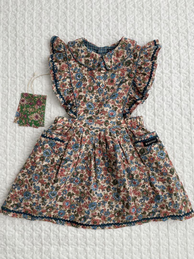 美品 bonjour diary apron dress 4y