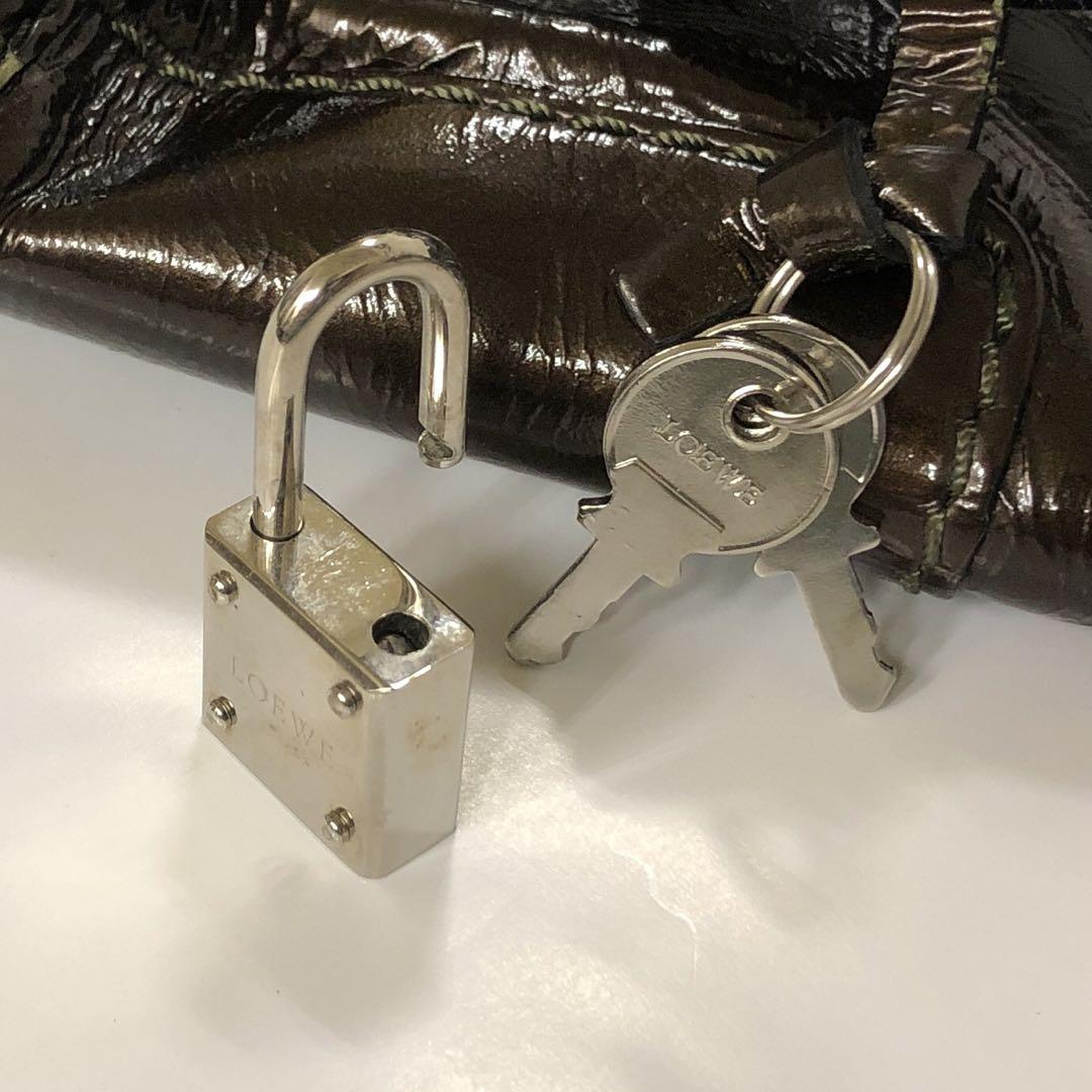 HAOT04-18 ロエベ アナグラム ハンドバッグ カデナ クロシェット