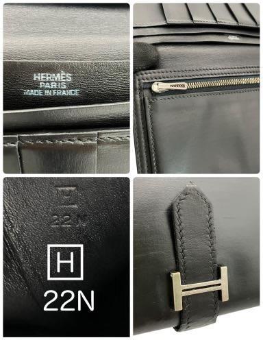 美品 HERMES エルメス ベアン クラシック 二つ折り 長財布 ▢H刻印