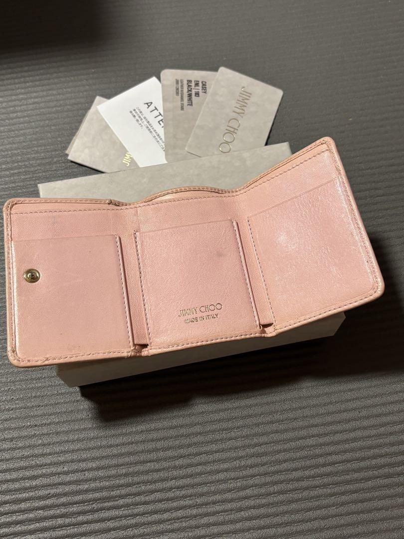 JIMMY CHOO ピンク 星型スタッズ 三つ折り財布 - メルカリ