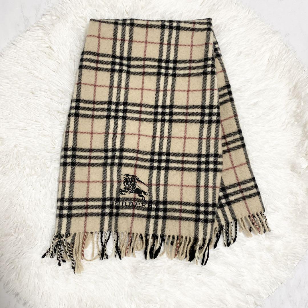 BURBERRY LONDON 膝掛け ノバチェック ロゴ刺繍 ブランケット