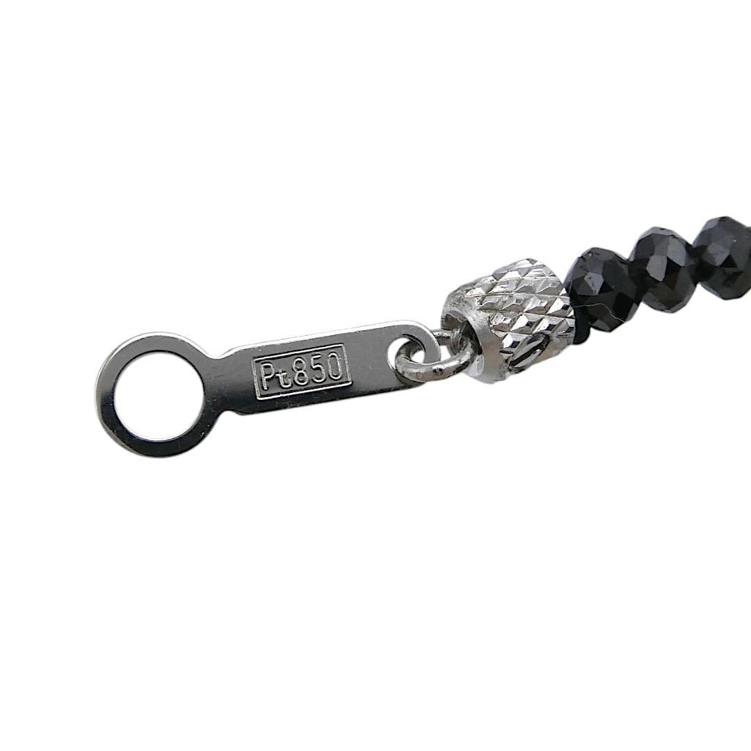 ブレスレット Pt850 ブラックダイヤ9.93ct ディスクカット