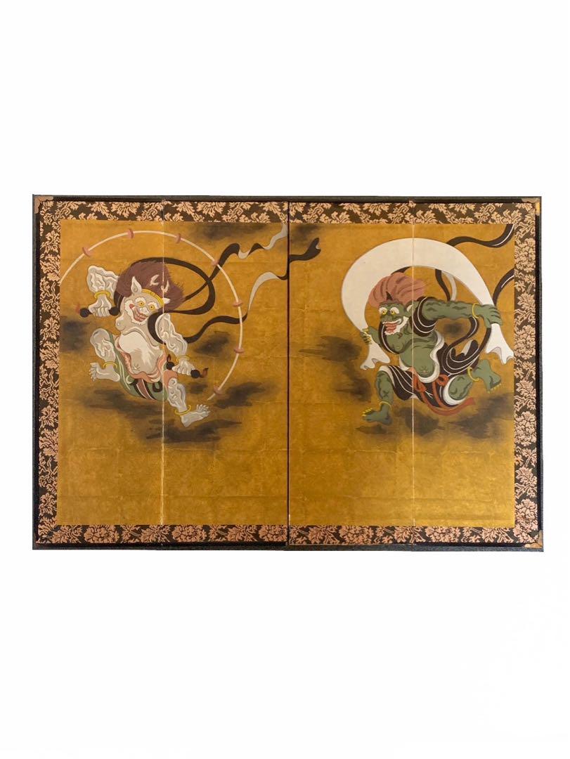 風神雷神図屏風　芸術品