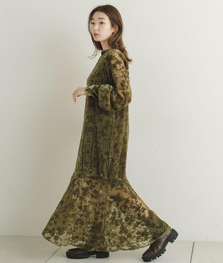 kastane ベロアオパールワンピース