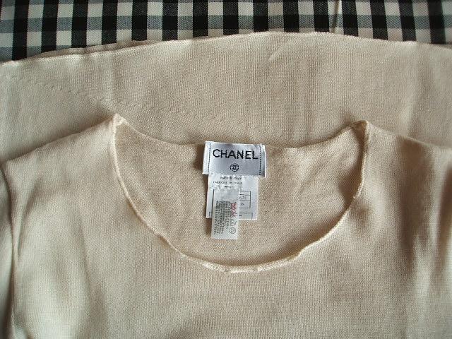 のサイズ シャネル 長袖カットソー 38サイズ 99A txoZ4-m55258457135 CHANEL クリーム ウール ります