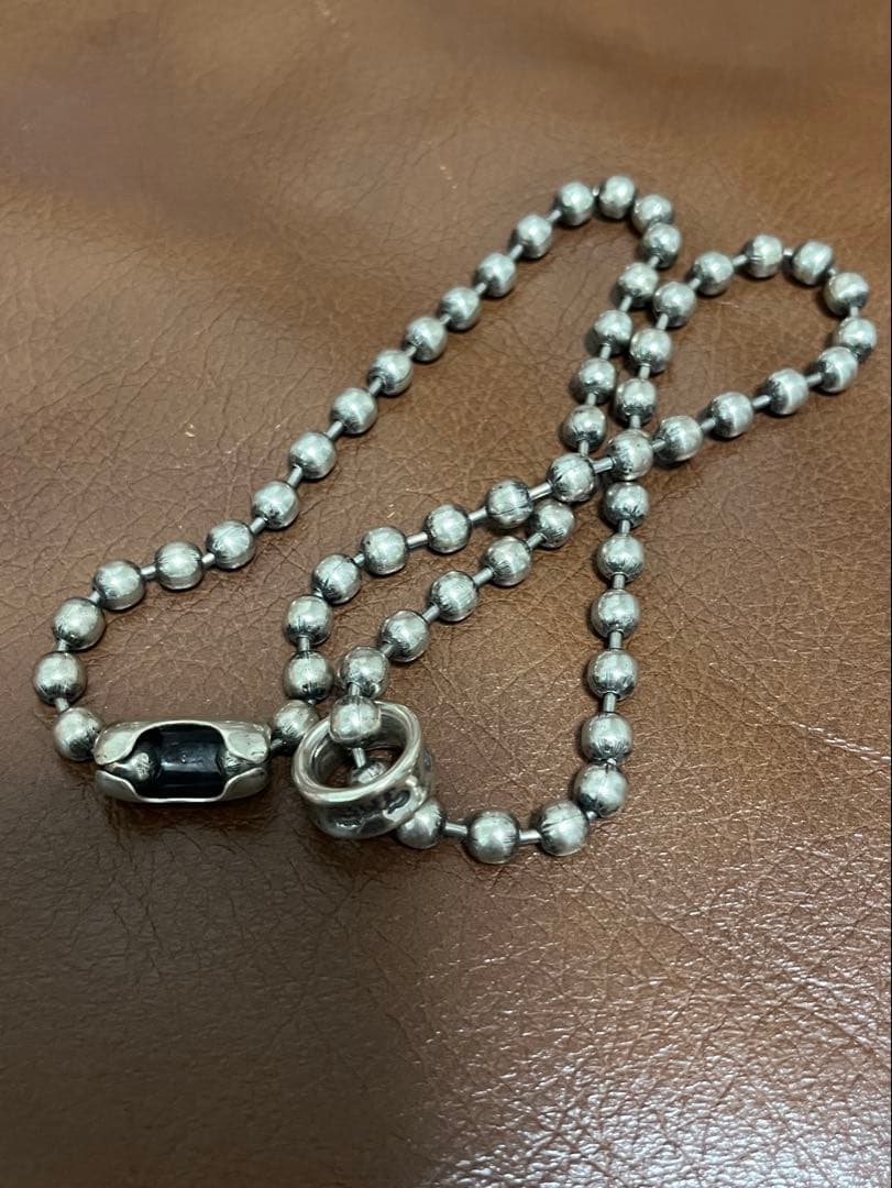 ビルウォールレザー　ボールチェーン　約50cm