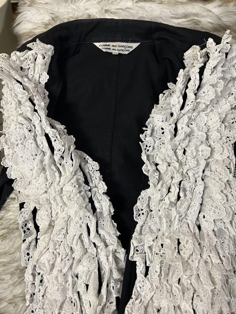 COMME des GARÇONS 黒 レースフリルジャケット
