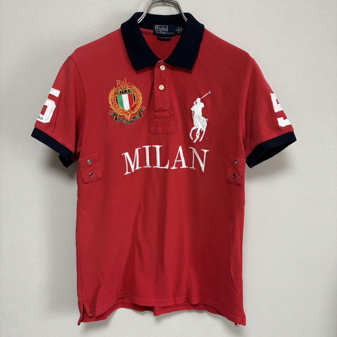 POLO Ralph Lauren ポロ ラルフローレン ポロシャツ 赤 ミラン POLO RALPH LAUREN USMCドラゴン刺繍ポロシャツ 龍インディゴ