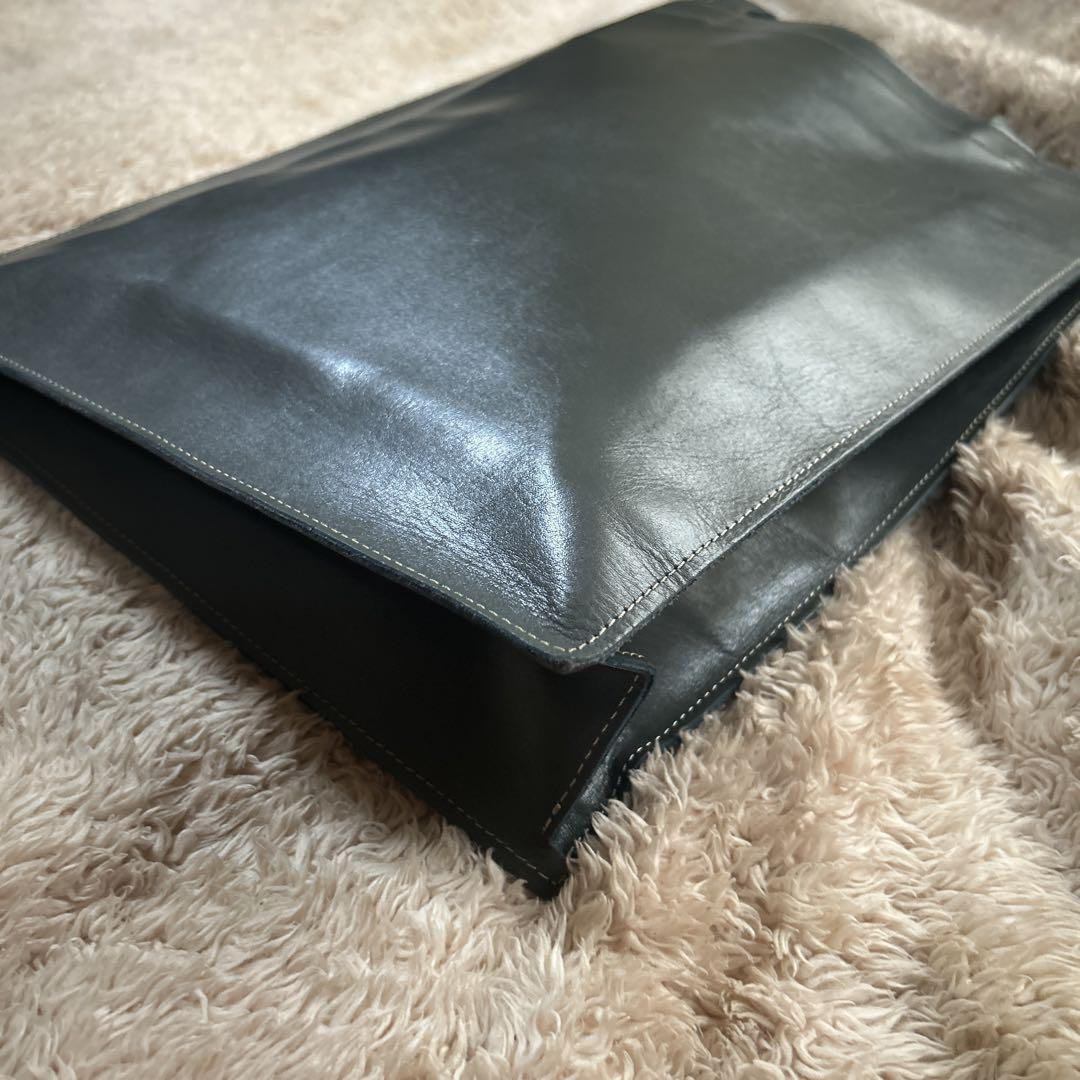 本革グレー レザートートバッグ　美品