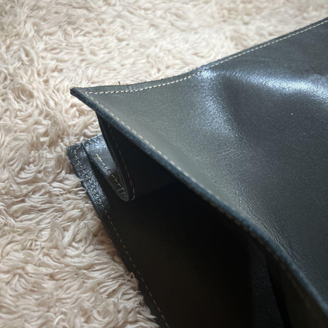 本革グレー レザートートバッグ　美品