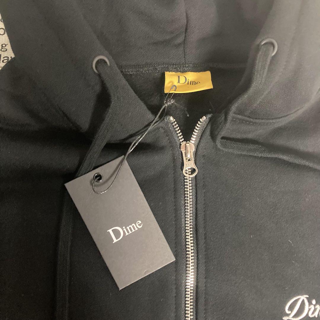 美品L Dime ブラック パーカー黒 L
