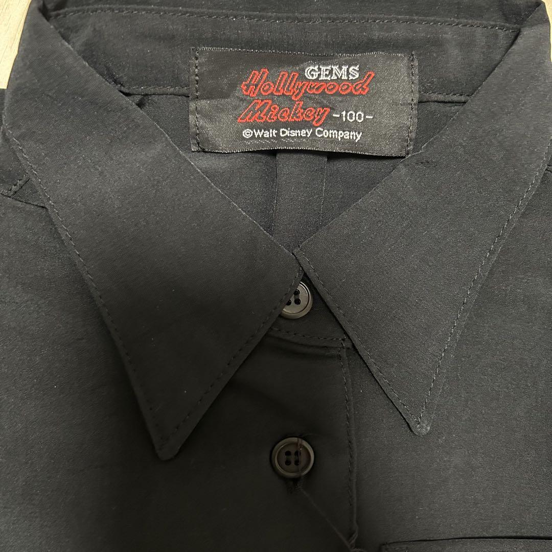 日本製　ハリウッドミッキー 長袖　黒　GEMS HOLLYWOOD MICKEY