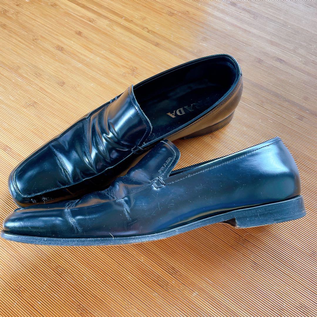 【★大感謝セール】 PRADA 27cm ローファー ポインテッド スクエアトゥ アーカイブ 靴