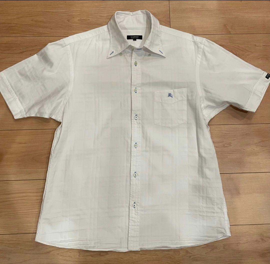 BURBERRY BLACK LABEL 半袖シャツ 白 3(M) - メルカリ