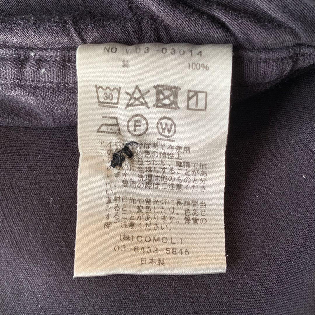 comoli 22AW 製品染ベルテッドパンツ ネイビー サイズ1
