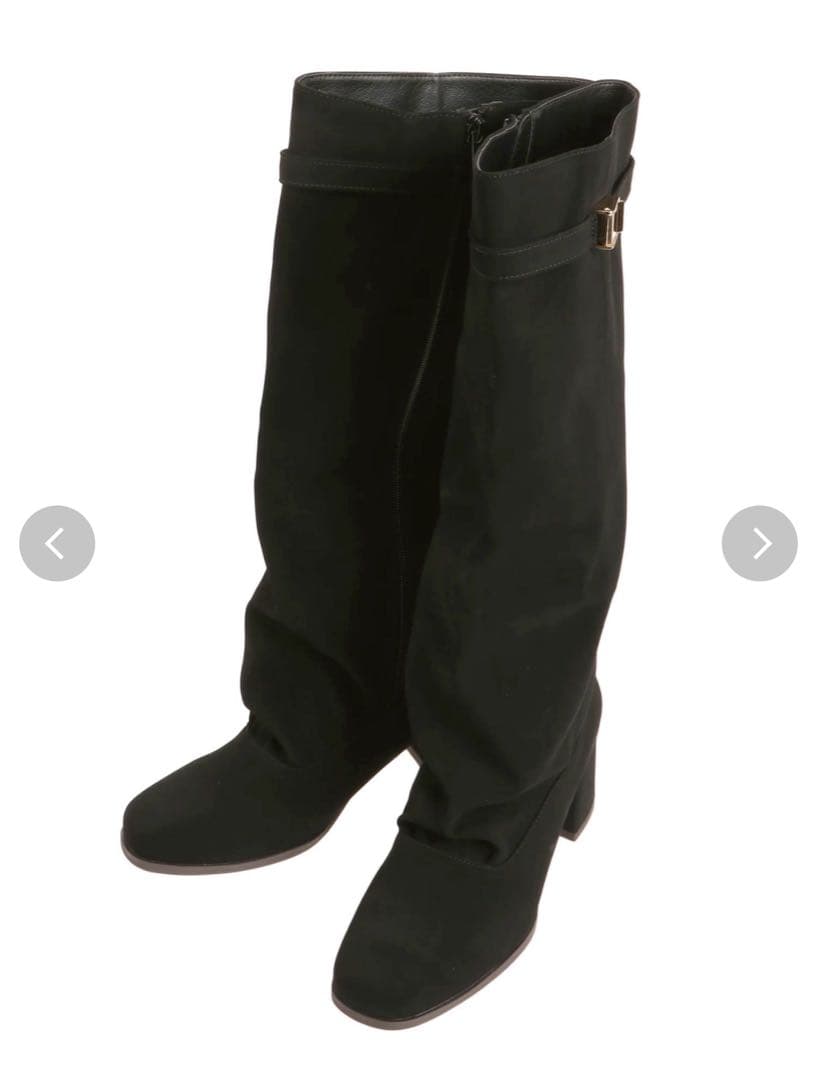 dazzlin スエード ブラック ベルト ブーツ24.5cm dazzlin