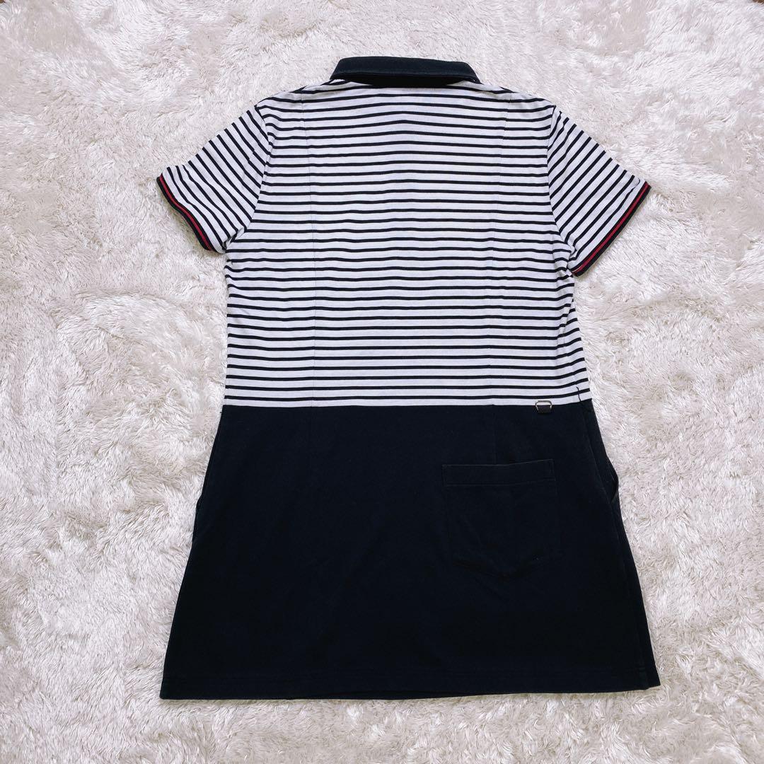 LANVIN SPORT 42 XL相当 ゴルフ ワンピース ボーダー 切り替え