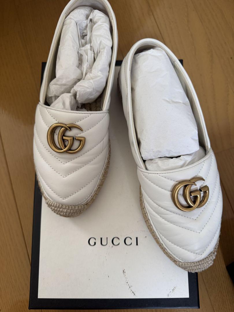 美品　GUCCI グッチ エスパドリーユ GGマーモント