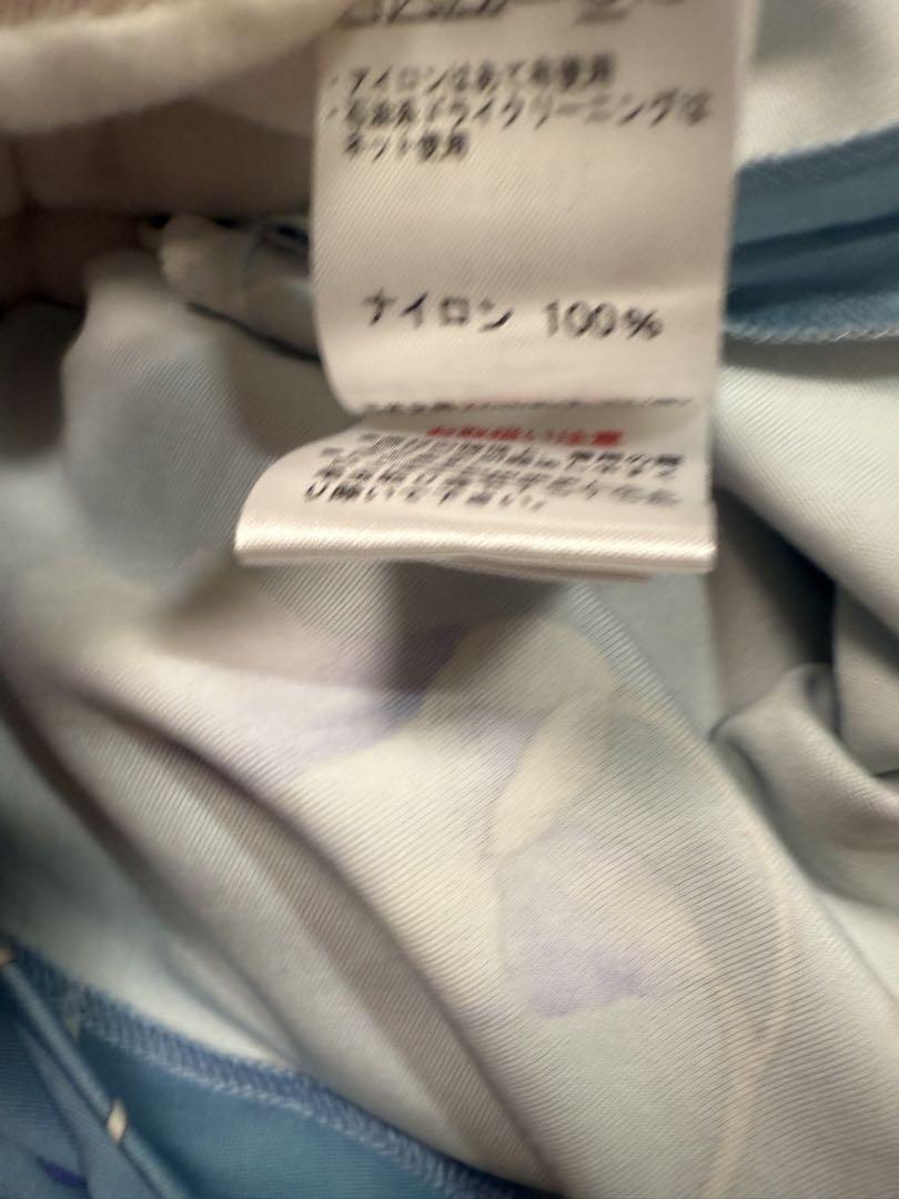 大人気の 水色地 : LEONARD 青花柄 レディース ひざ丈ワンピース 半袖 ワンピース