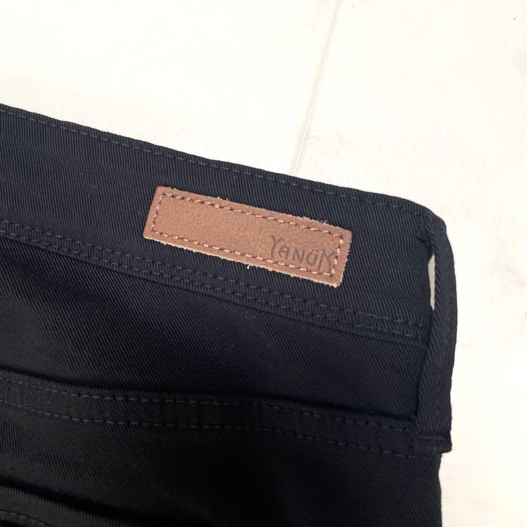 美品 ヤヌーク パトリシア スキニー デニムパンツ ストレッチ ブラック 27