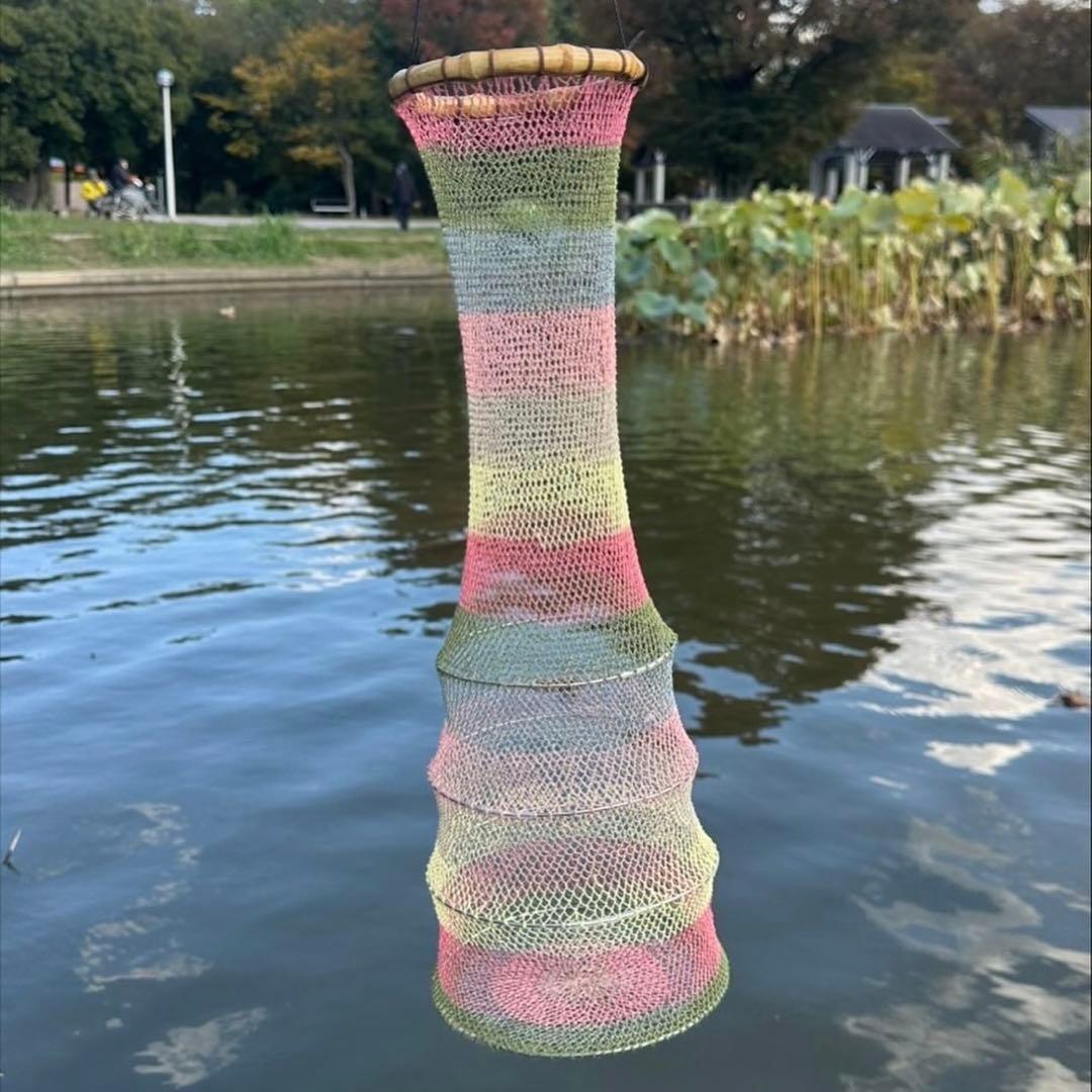 手編みビク 手編みフラシ