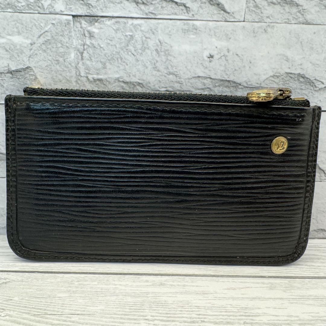 【美品】ルイヴィトン エピ ポシェットクレ コインケース ブラック