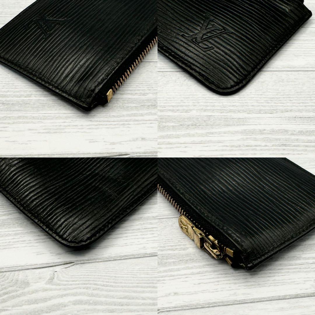 【美品】ルイヴィトン エピ ポシェットクレ コインケース ブラック