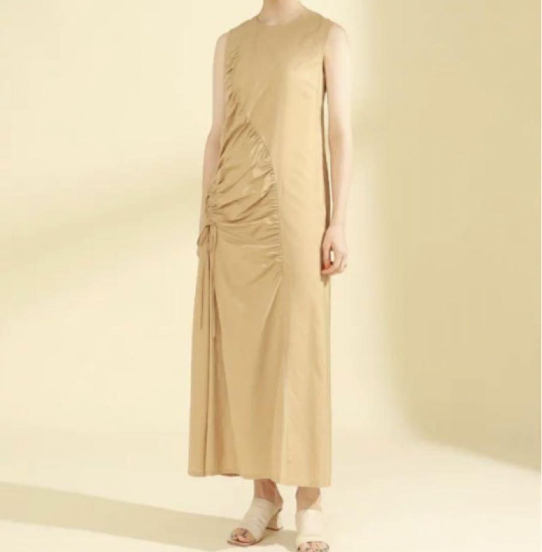 【サイズ1】RayBEAMS ストライプ アシメ ギャザー ワンピース