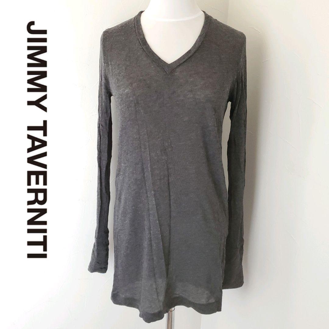 【送料無料ライン/39ショップ】 JIMMY TAVERNITI/カシミヤ混Vネックカットソー/ジミー カットソー(長袖+七分)
