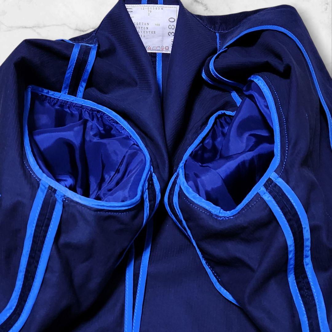 美品 sacai サカイ コーデュロイ テーラードジャケット 切替 ネイビー